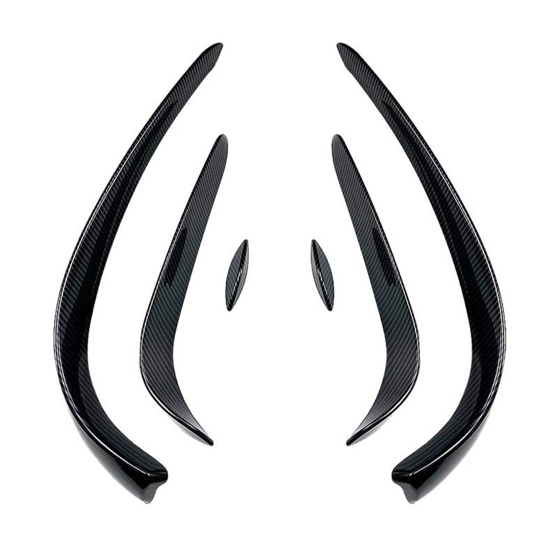 Auto-Frontstoßstangen-Spoiler-Splitter-Abdeckung, Nebelscheinwerfer-Splitter-Verkleidung, kompatibel mit Mercedes Benz C-Klasse W205 C180 C200 C260 C43 AMG 2015–2018(Front knife Carbon) von DOPQNYLZW