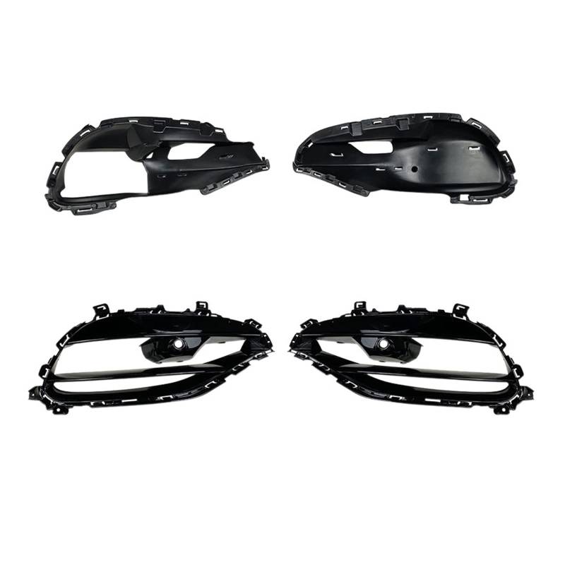DOPQNYLZW Kohlefaser-Frontlippen-Spoiler-Splitter, kompatibel mit Benz A-Klasse W176 A200 A250 A45 AMG 2016–2018, ABS-Auto-Seiten-Canards, Zierleisten von DOPQNYLZW