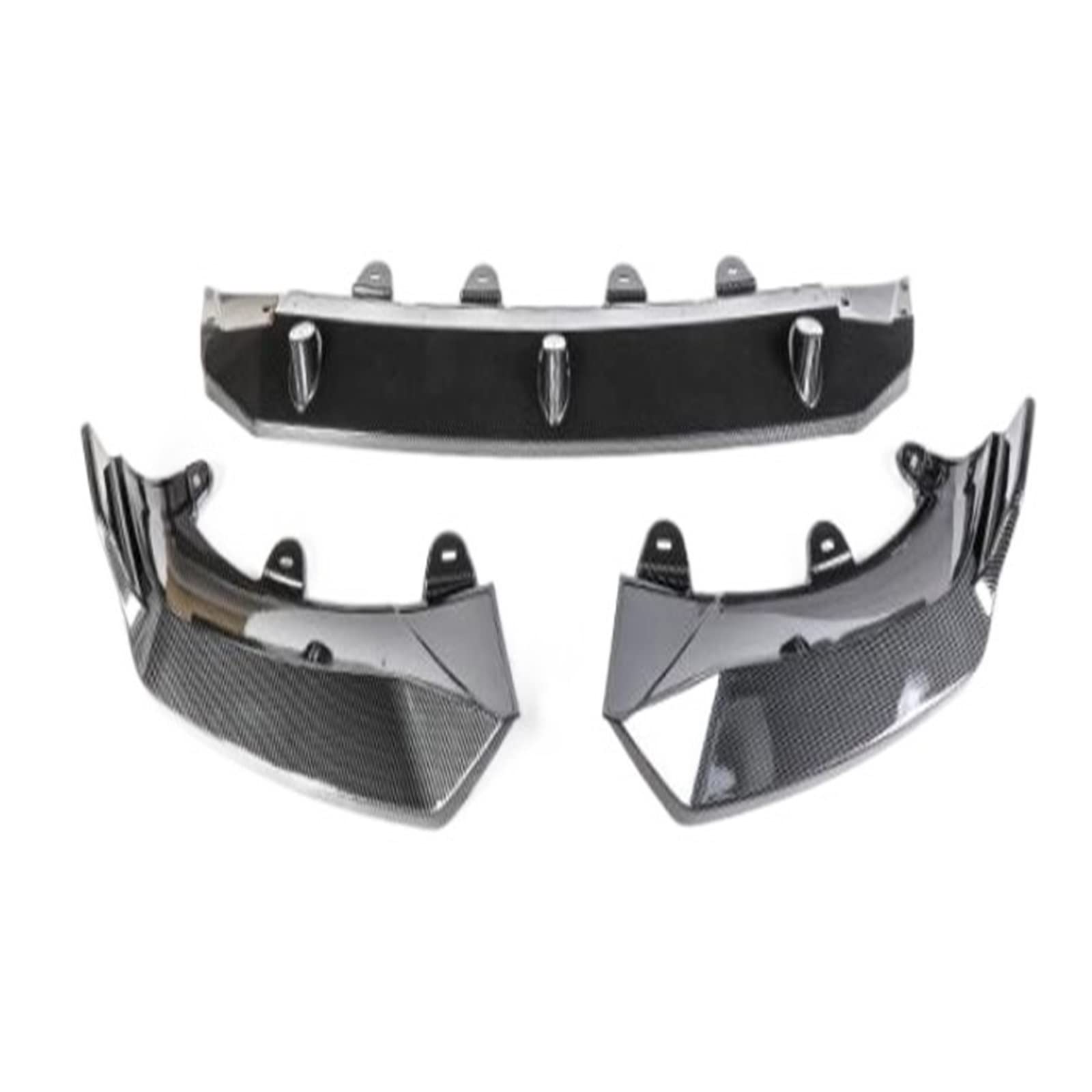 Hochwertiger ABS-Lack, Auto-Frontstoßstange, Lippenspoiler, Splitter, Schürzen, Abdeckung, kompatibel mit BMW X3 G08 2021 2022 2023(ABS carbon fiber) von DOPQNYLZW