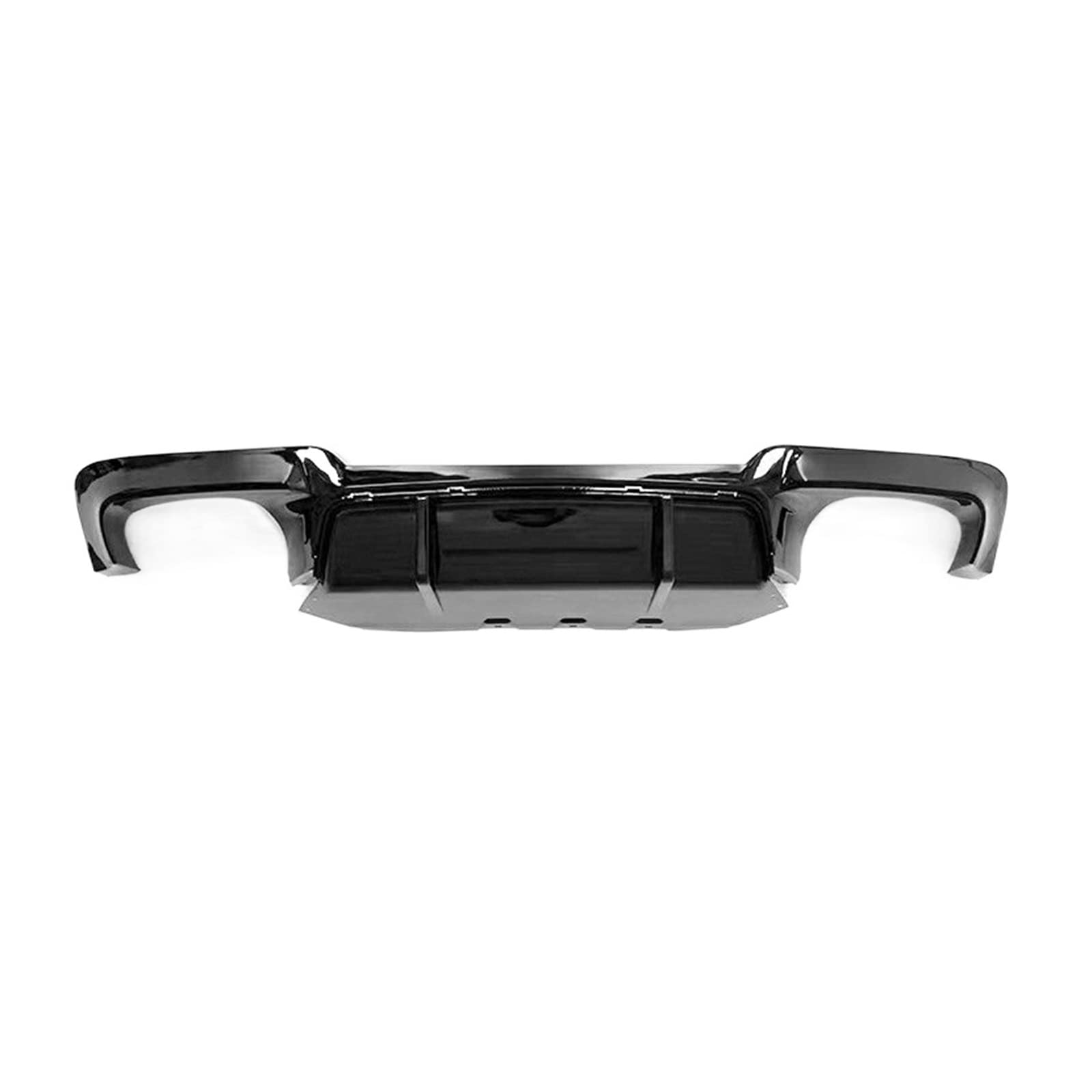 PP-Auto-Heckstoßstangen-Lippendiffusor-Spoiler, kompatibel mit BMW 5er F10 F11 M5 Limousine 2012–2017, glänzend schwarzer Carbonfaser-Look mit Licht(Carbon Look No Light) von DOPQNYLZW