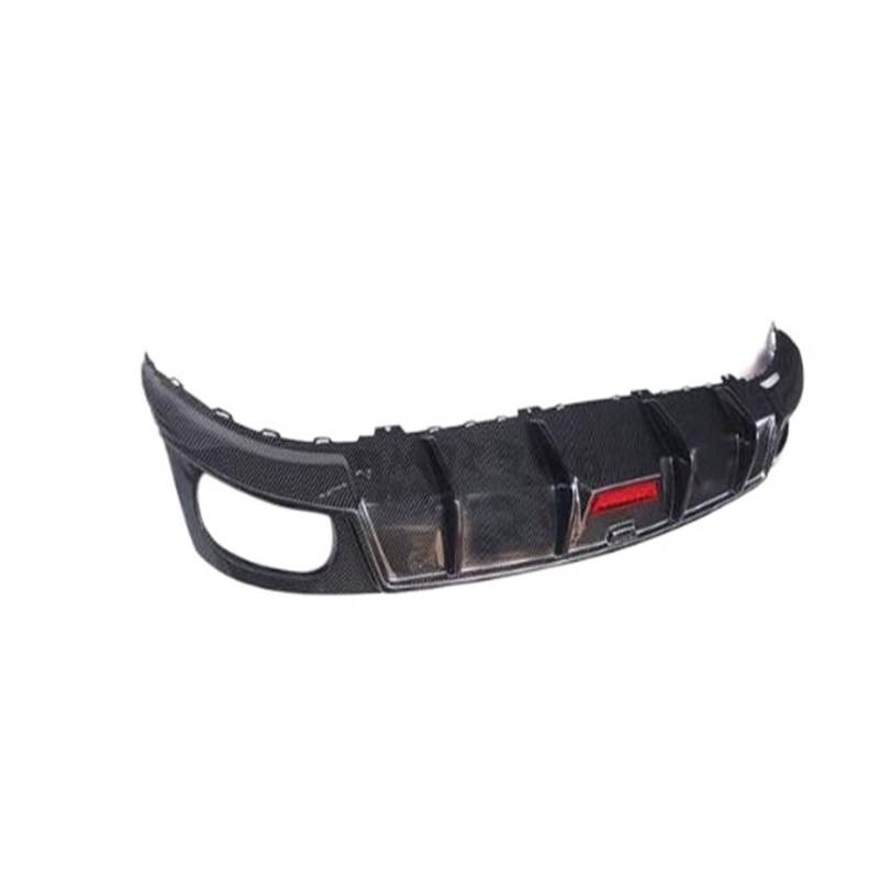 Real Carbon Fiber Heckstoßstangen-Lippendiffusor-Spoiler mit Auspuffspitze, kompatibel mit Q8 SQ8 2018 2019 2020 2022(B) von DOPQNYLZW