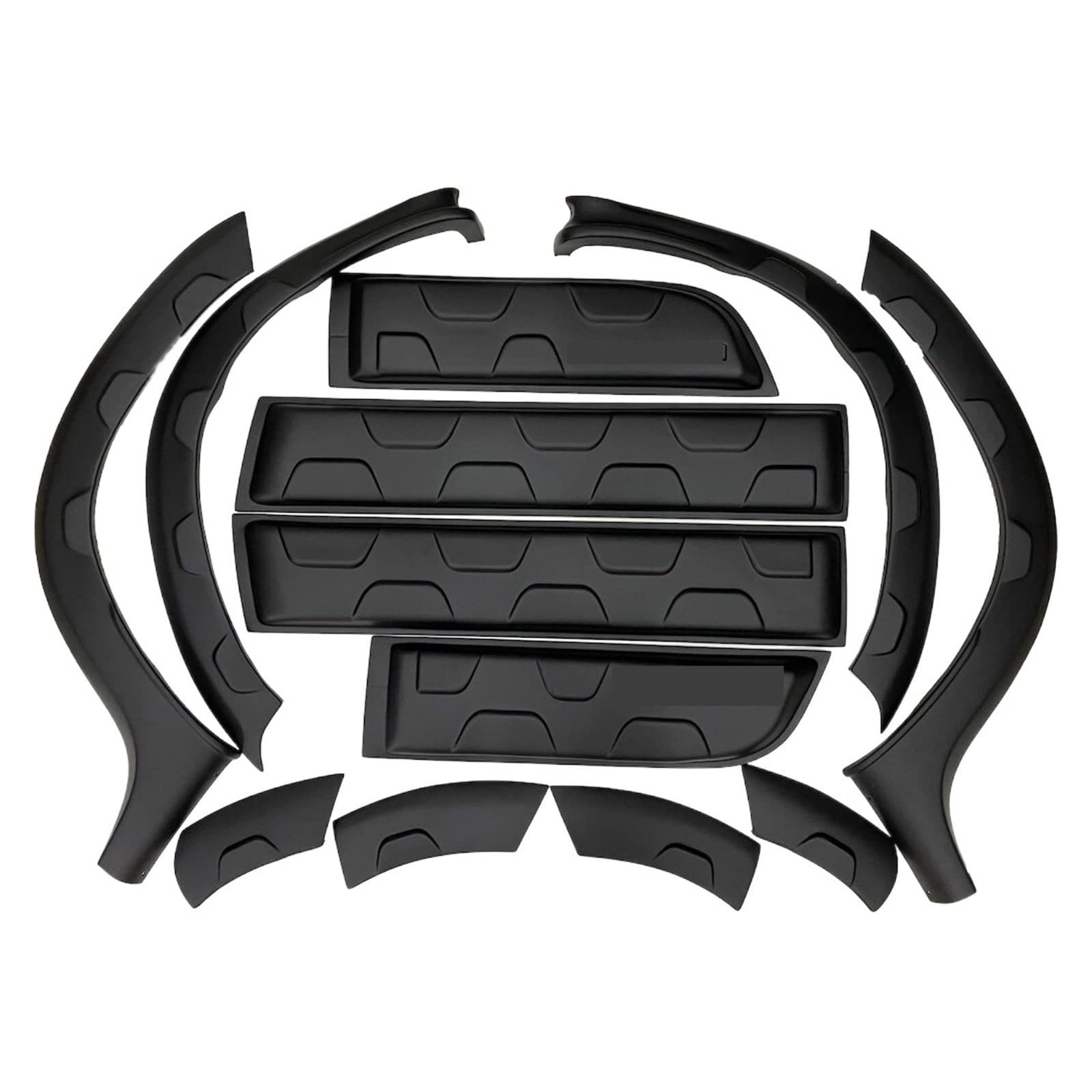 Set Radkästen und Zierleisten, kompatibel mit Renault Dacia Duster 2010 2022, Autodekorationen, komplettes Set Stoßstangenverkleidungen, 4x4 Off Road(2010-2017 models 12 pieces) von DOPQNYLZW