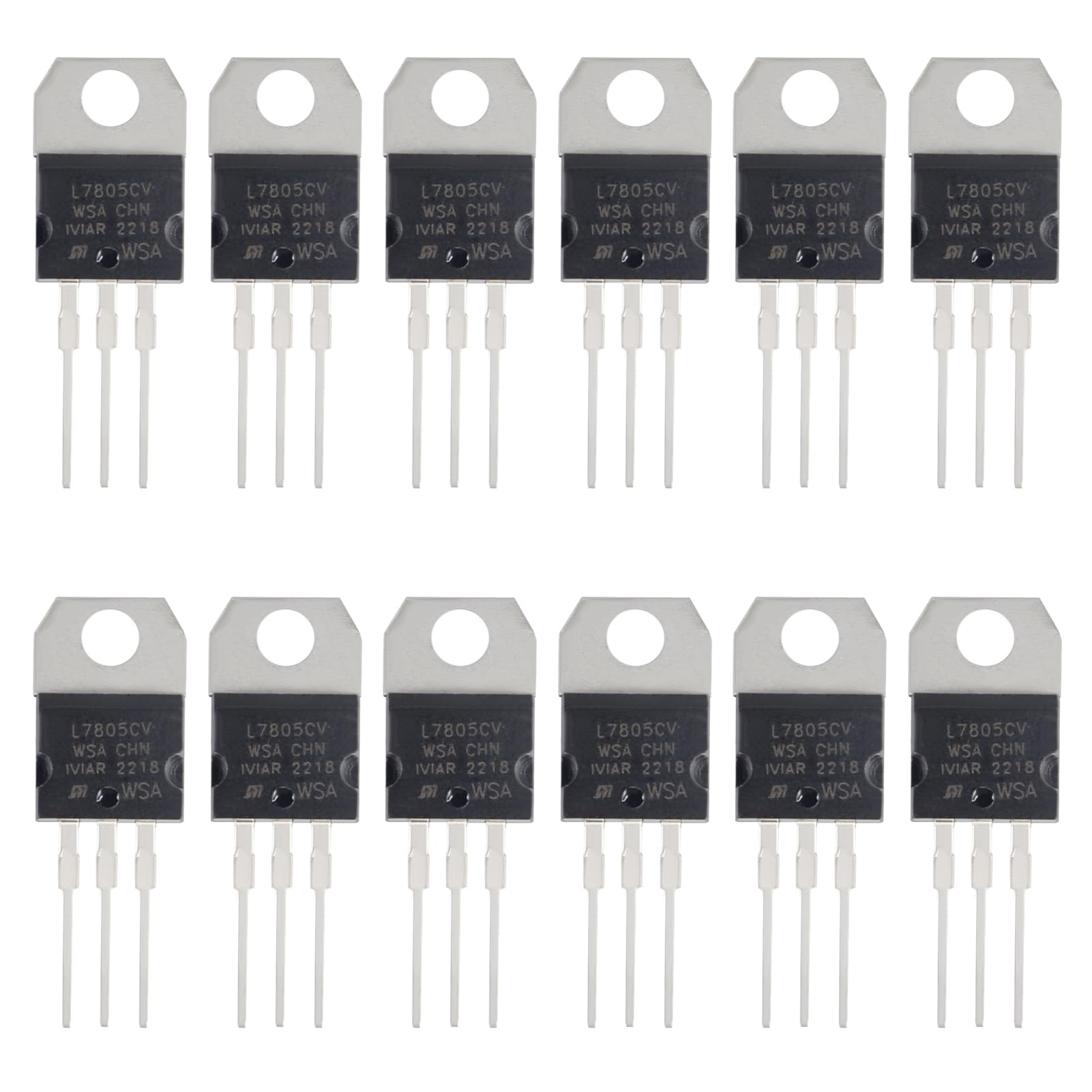 12 Stück L7805CV IC positiver Spannungsregler Ausgang 5 V 1,5 A L7805 Drei-Terminal-Regler 3-polig für geregelte Stromversorgungsbegrenzungsschaltung 12 Stück L7805CV IC positiver Spannungsregler Ausgang 5 V 1,5 A L7805 Drei-Terminal-Regler 3-polig für geregelte Stromversorgungsbegrenzungsschaltung von DORHEA