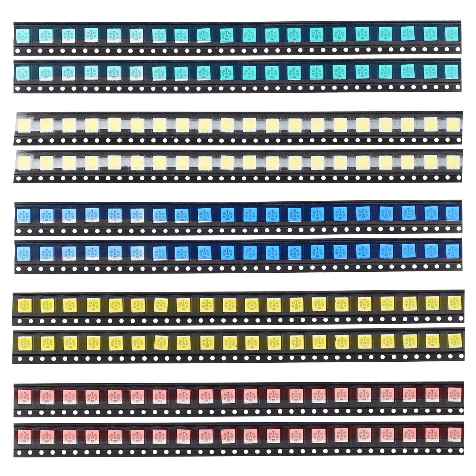 DORHEA 2pcs 5050 200 Stück SMD-LED-Dioden-Set,RGB 5050-Lichter,verschiedene Dioden,SMD-LED-Dioden-Set,grün,rot,weiß,blau,gelb,Beleuchtungsbirne,jeweils 40 Stück Lampen,Leuchtdioden,5050 LED-Set DORHEA 2pcs 5050 200 Stück SMD-LED-Dioden-Set,RGB 5050-Lichter,verschiedene Dioden,SMD-LED-Dioden-Set,grün,rot,weiß,blau,gelb,Beleuchtungsbirne,jeweils 40 Stück Lampen,Leuchtdioden,5050 LED-Set von DORHEA