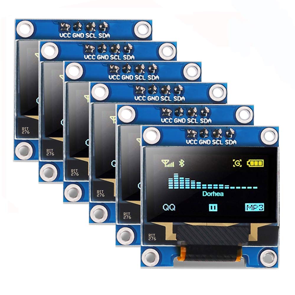 6Pcs 0,96 Zoll OLED-Anzeigemodul 12864 128 x 64 Pixel LCD Gelb Blau Platine I2C Seriell 0,96 Zoll IIC-Chip 4-polige selbstleuchtende Anzeigeplatine Kompatibel mit Raspberry Pi 6Pcs 0,96 Zoll OLED-Anzeigemodul 12864 128 x 64 Pixel LCD Gelb Blau Platine I2C Seriell 0,96 Zoll IIC-Chip 4-polige selbstleuchtende Anzeigeplatine Kompatibel mit Raspberry Pi von DORHEA
