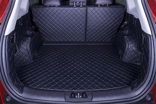 Auto Leder Kofferraummatte für Jeep Grand Cherokee 2011-2017, Antirutschmatte Kofferraum Schutzmatte Kofferraumschutz, Kratzfeste Zubehör,All-Black von DOUII