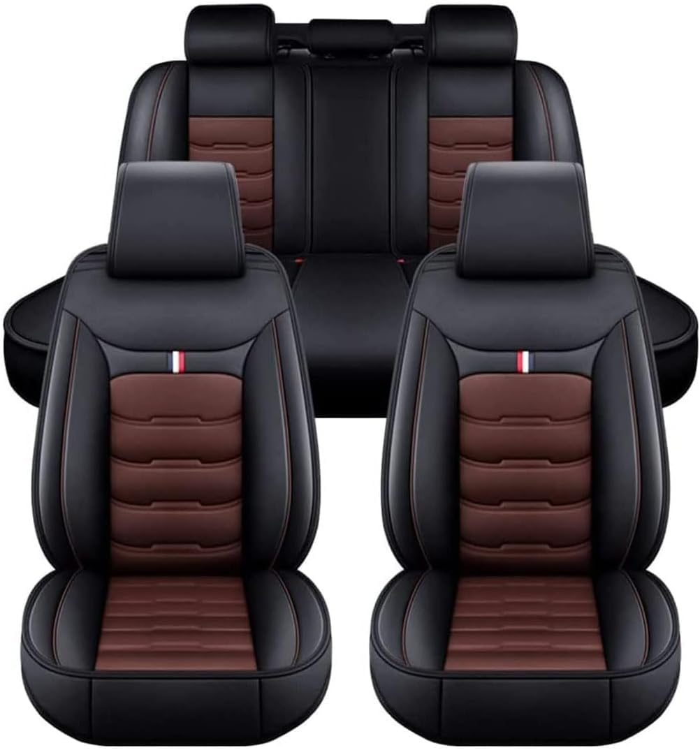 DOUII Auto Sitzbezüge Set für BMW 2er F45 Active Tourer 2014-2022 2023 2024 2025, Wasserdichter Verschleißfest Komfortabler Autositzbezug Sitzschoner Zubehör,Black-Brown DOUII Auto Sitzbezüge Set für BMW 2er F45 Active Tourer 2014-2022 2023 2024 2025, Wasserdichter Verschleißfest Komfortabler Autositzbezug Sitzschoner Zubehör,Black-Brown von DOUII