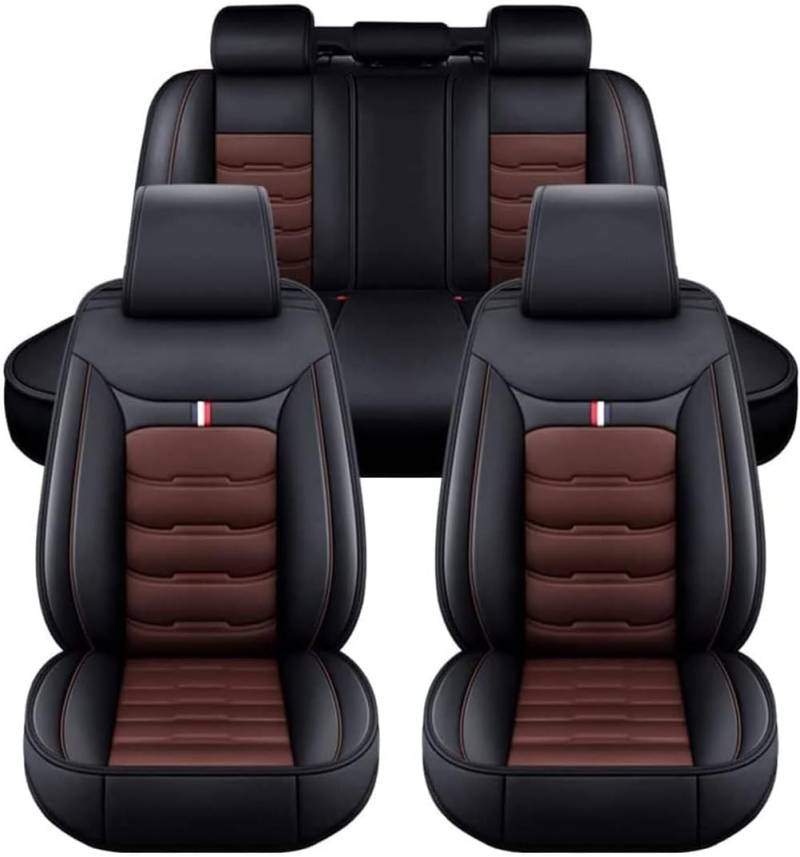 DOUII Auto Sitzbezüge Set für BMW 2er F45 Active Tourer 2014-2022 2023 2024 2025, Wasserdichter Verschleißfest Komfortabler Autositzbezug Sitzschoner Zubehör,Black-Brown von DOUII