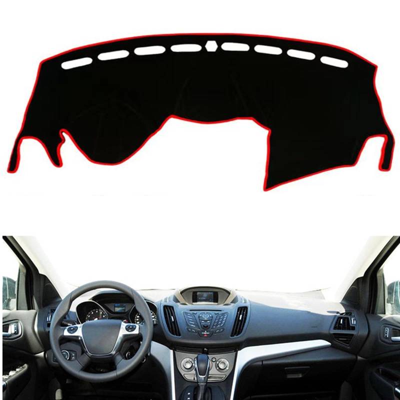 Armaturenbrett-Abdeckung, Armaturenbrett-Matte, für Ford Kuga 2013 2014–2018 2019 Escape, Armaturenbrett-Abdeckung, Matte, Sonnenschutz, schützt Teppich, blendfrei von DOUKI