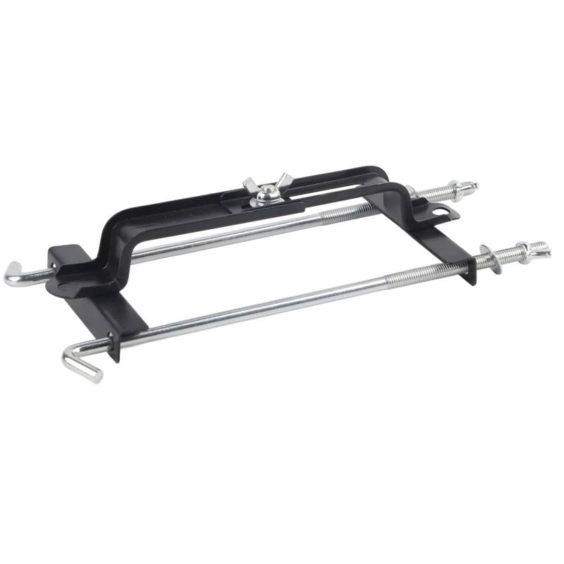 Batterie Halterung Kreuzbügel Verstellbar Hochwertiges Eisen Material Rostschutz Einfache Installation Für Auto SUV 27 x 13 cm 8mm Gewindebolzen von DOUQIFEI