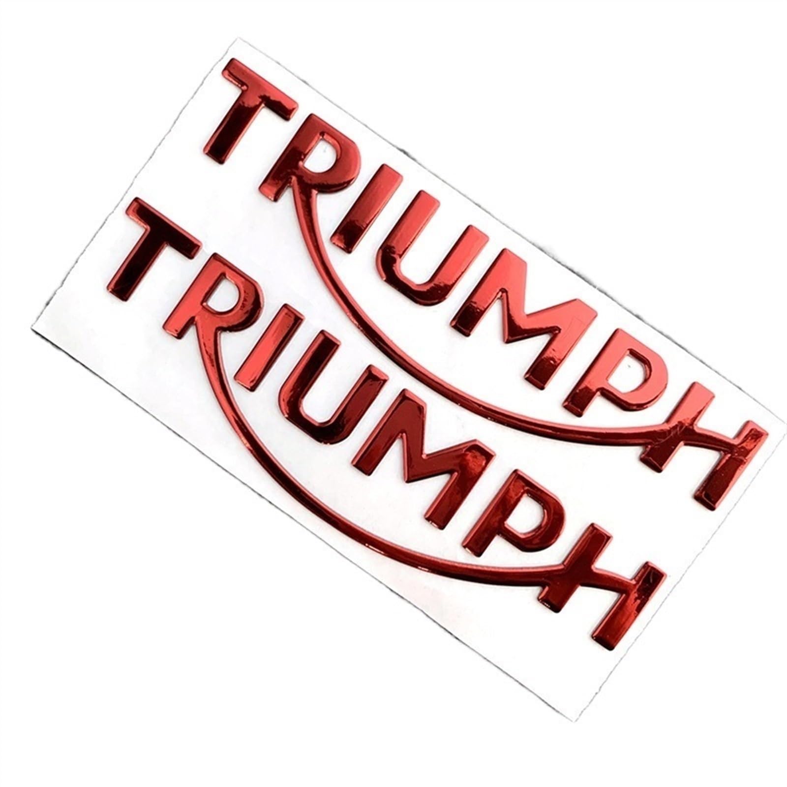 Motorrad-Abzeichen-Logo-Aufkleber, Geeignet for T-ri-um-ph Motorrad, Modifizierter Kraftstofftank-Aufkleber, 3D-Weichgummi-T-RI-UM-PH-Logo (Color : Red) von DOVPOD