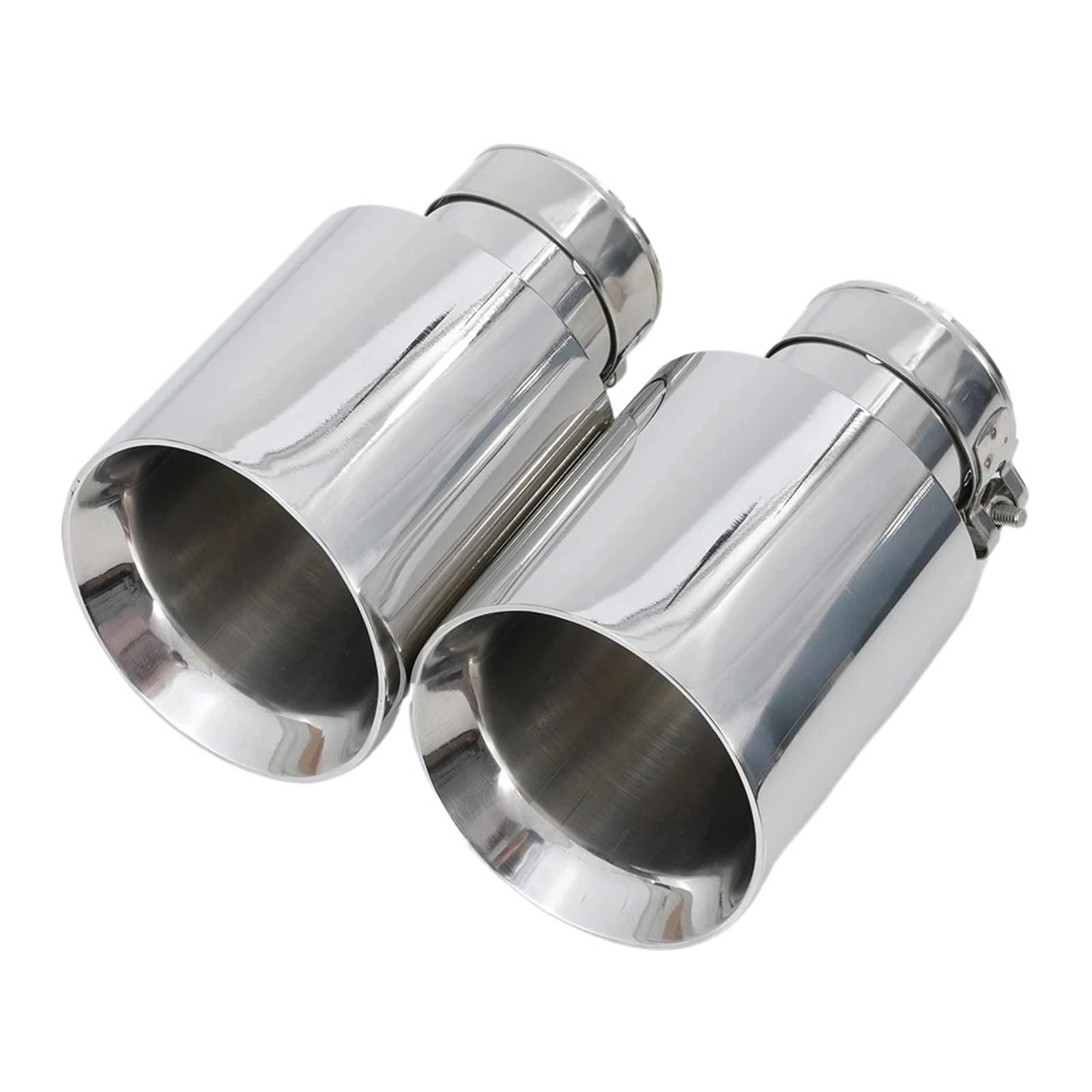 Auspuffblende 1 PC Universal Auto 304 Edelstahl Auspuff Ende Chrom Rohr Auspuffspitze Auspuffendrohr(60MM IN 101MM Out) von DPEDFVXVMR