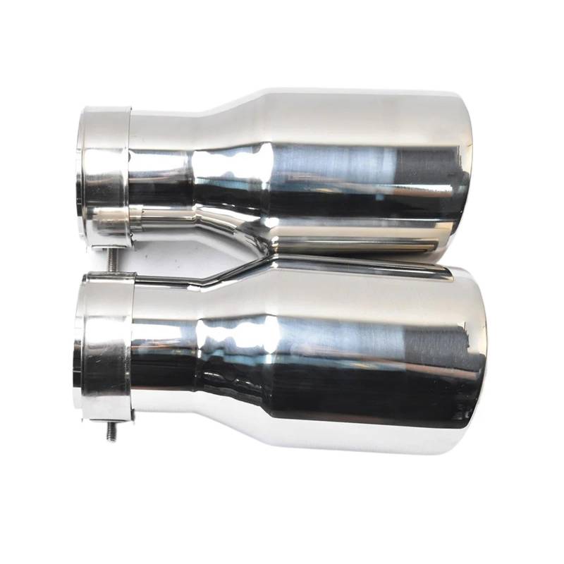 Auspuffblende 1 Stück Auto Helle Schwanz Kehle Auspuff Endrohr Edelstahl Schalldämpfer Spitze Auspuffendrohr(63-89mm) von DPEDFVXVMR