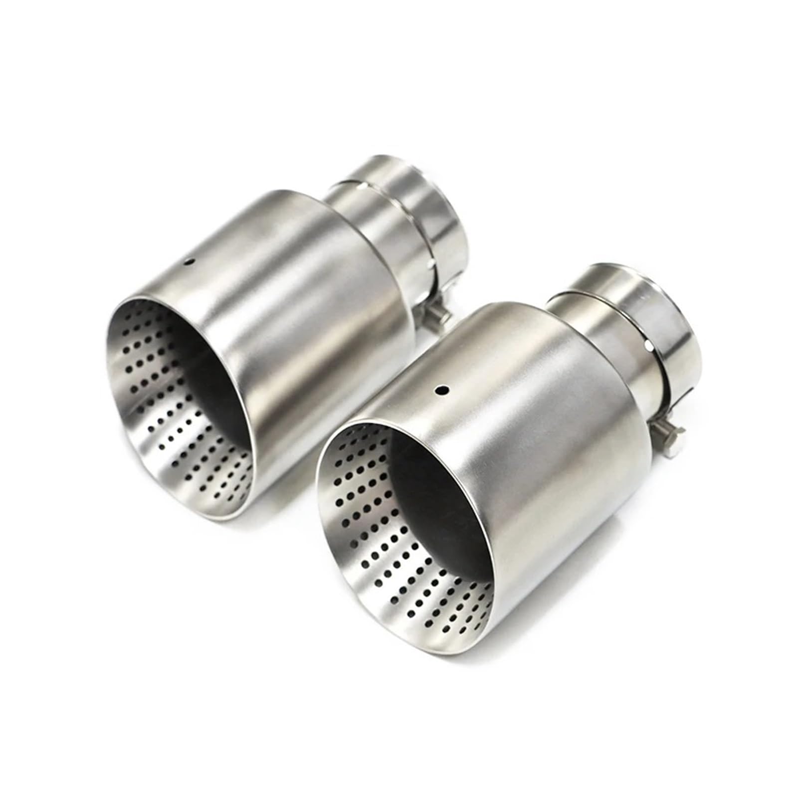 Auspuffblende 1 Stück Auto Universal Auspuffblende 60MM 63mm Matt Edelstahl Schalldämpfer Spitze Für GTI MK7 Für Golf 7 Auspuffendrohr(ID63MMOD114MM) von DPEDFVXVMR