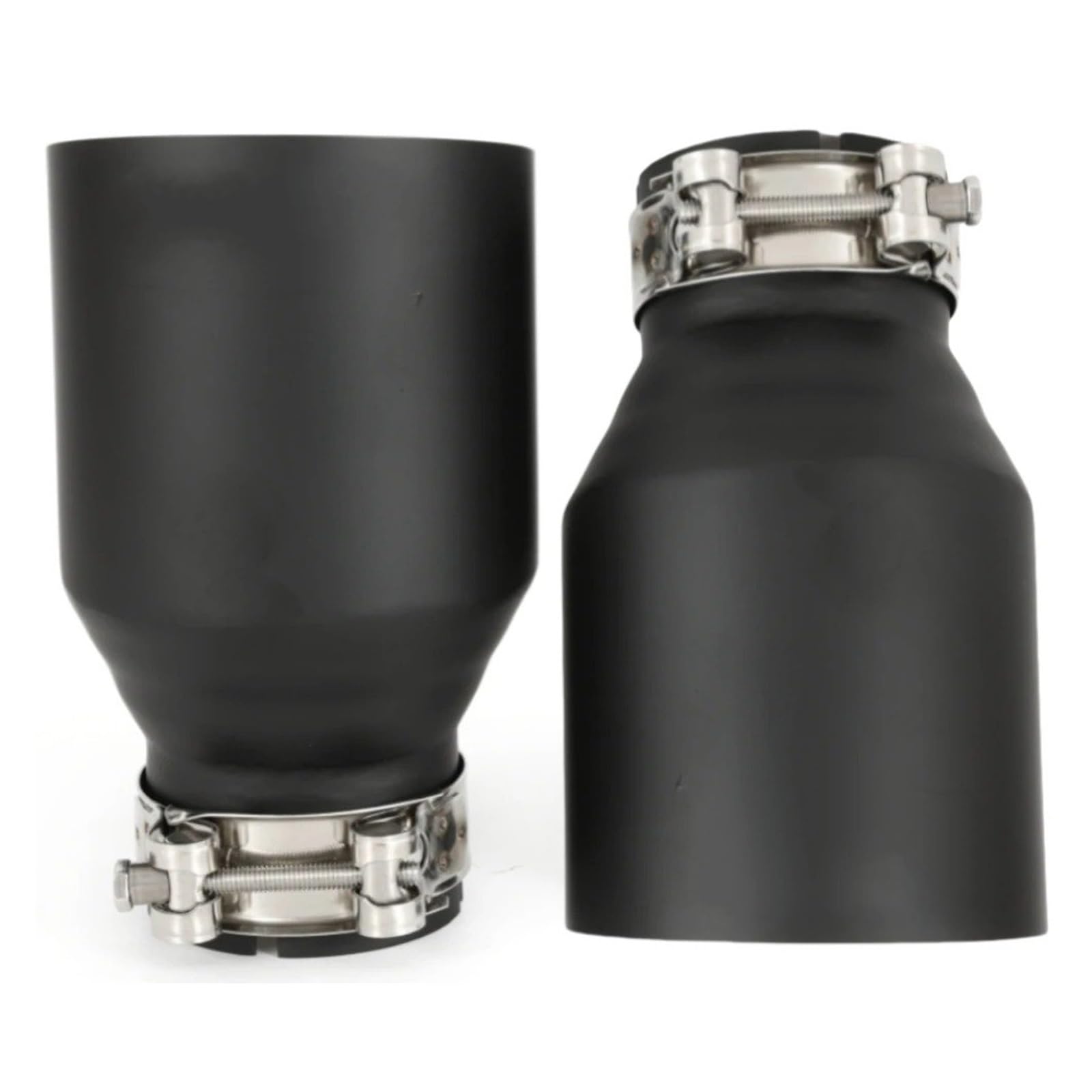 Auspuffblende 1 Stück Für E90 Universal Auto Edelstahl Schwarz Schalldämpfer Schwanz Kehle Auspuffspitze Auspuffendrohr(54MM IN 101MM Out) von DPEDFVXVMR