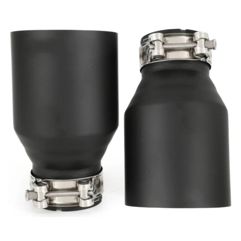 Auspuffblende 1 Stück Für E90 Universal Auto Edelstahl Schwarz Schalldämpfer Schwanz Kehle Auspuffspitze Auspuffendrohr(54MM IN 101MM Out) von DPEDFVXVMR