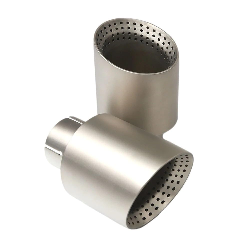 Auspuffblende 1PCS Universal Einlass 63mm Auspuff Tip Schalldämpfer Düse Edelstahl Auspuffendrohr Auspuffblende 1PCS Universal Einlass 63mm Auspuff Tip Schalldämpfer Düse Edelstahl Auspuffendrohr von DPEDFVXVMR