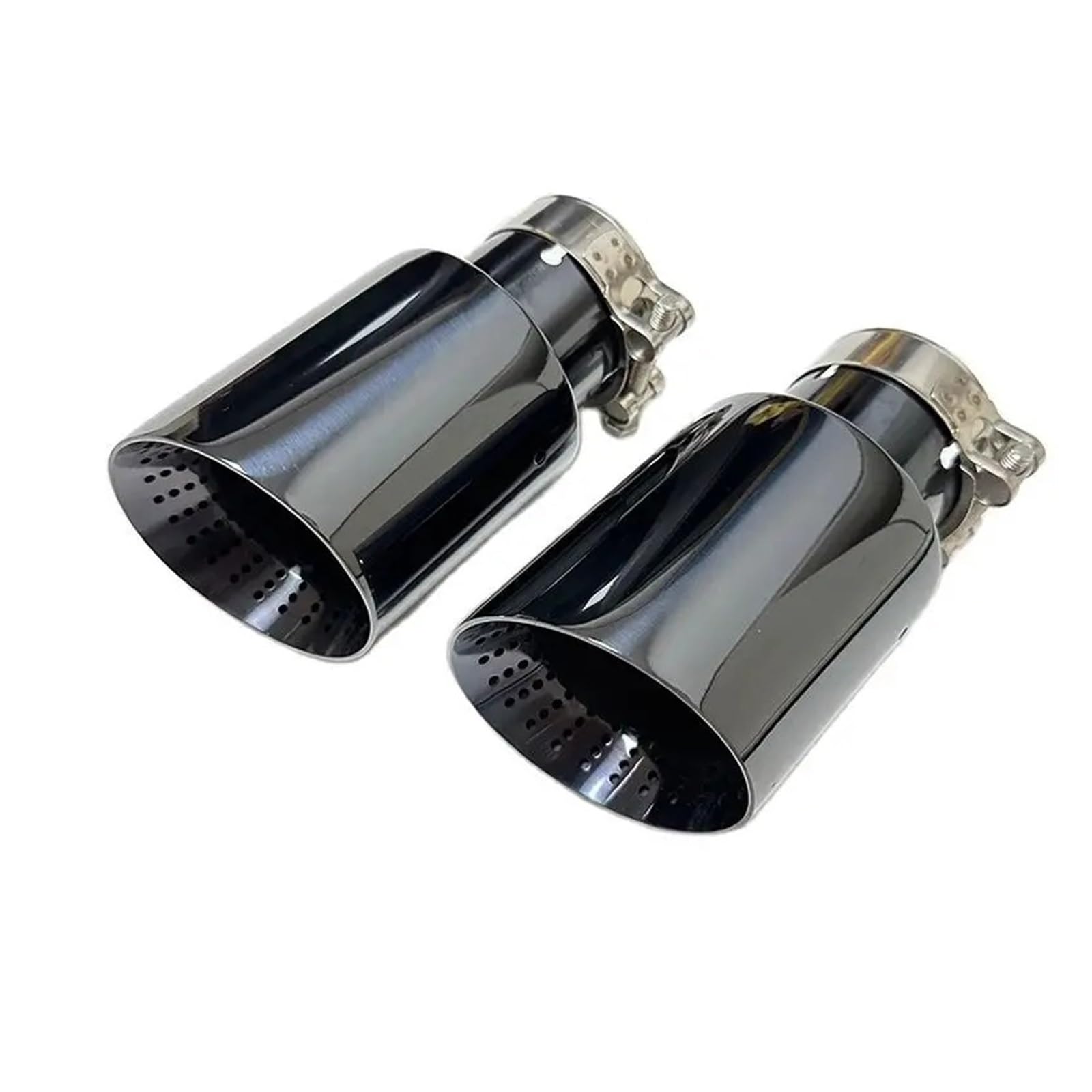Auspuffblende 1Pcs Für F20 F10 E38 E46 Auto Edelstahl Schwarz Auspuffrohr Schalldämpfer Schwanz Kehle Teile Auspuffendrohr(77mm-101mm) von DPEDFVXVMR