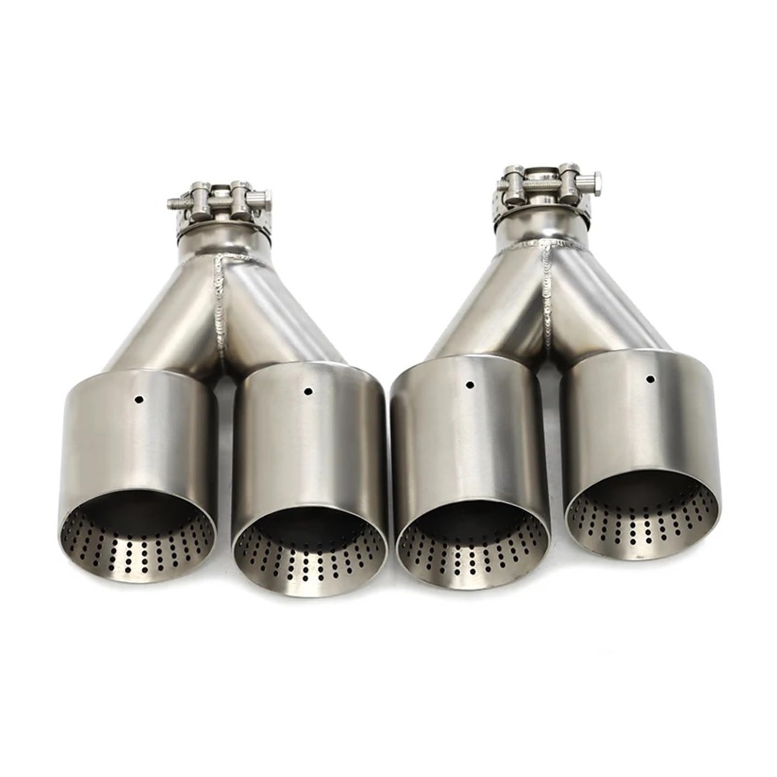 Auspuffblende 1Pcs Universal Auto Doppel Auspuffblende 60MM 63mm Edelstahl Schalldämpfer Spitze Für GTI MK7 Für Golf 7 Auspuffendrohr(ID60MMOD89MM R) von DPEDFVXVMR