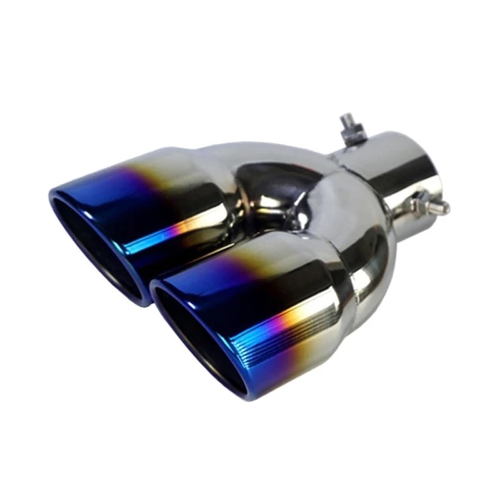 Auspuffblende Auto-Auspuffspitze Einlass 63Mm Edelstahl Doppelauslass Schalldämpfer Endrohr Auspuffendrohr Auspuffendrohr(Blue Z) von DPEDFVXVMR