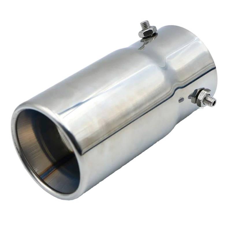 Auspuffblende Auto Styling 70mm Einlass 76mm Edelstahl Auto Extenrior Teile Universal Carbon Auspuff Schwanz Schalldämpfer Spitze Auslass Auspuffrohr Auspuffendrohr(3 Round 330) von DPEDFVXVMR