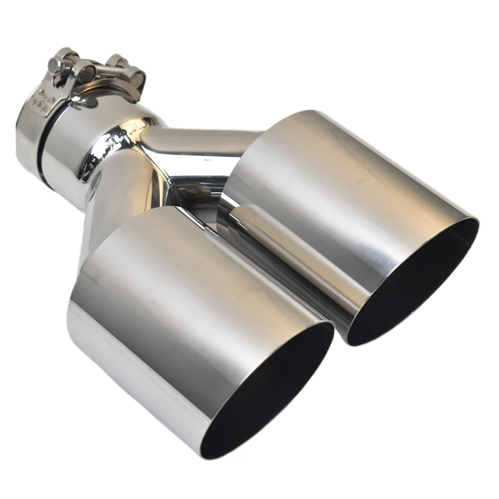 Auspuffblende Auto Universal 304 Edelstahl Schalldämpfer Doppelzylinder Hinten Auspuff Endrohr Auspuffendrohr(51MM IN- 89MM Out) von DPEDFVXVMR