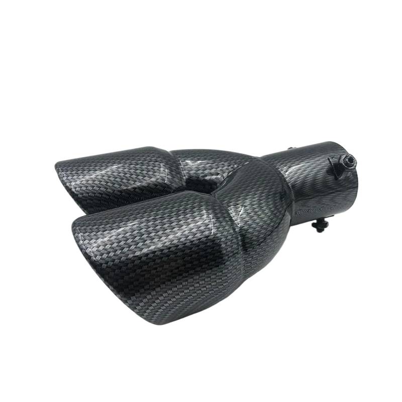 Auspuffblende Auto-Universalrohr Auspuffrohr Verdickte Version Dual Outlet Endrohr Schalldämpfer Auspuffendrohr(Carbon Straight) von DPEDFVXVMR