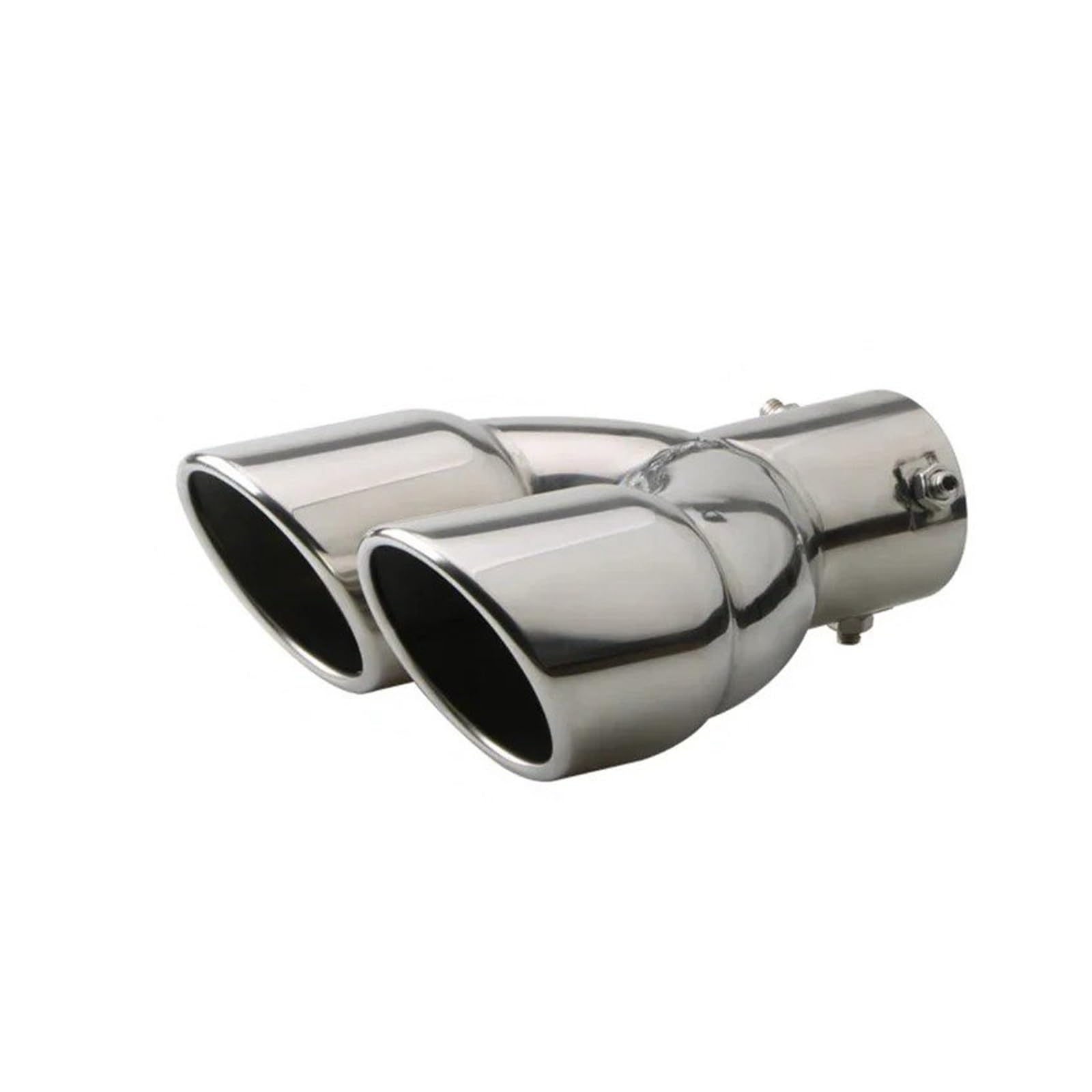 Auspuffblende Auto-Universalrohr Auspuffrohr Verdickte Version Dual Outlet Endrohr Schalldämpfer Auspuffendrohr(Silver Straight) von DPEDFVXVMR
