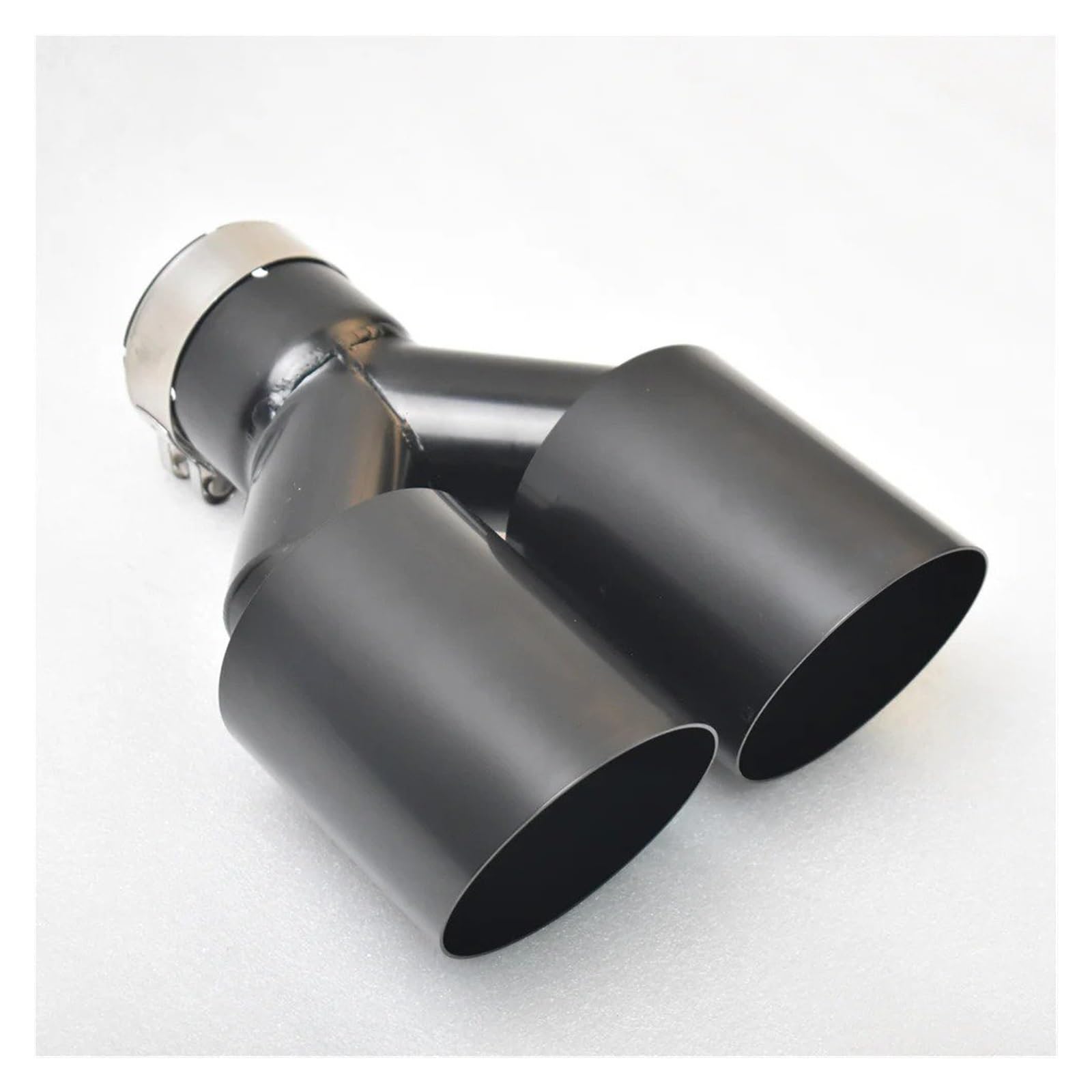 Auspuffblende Automotive 304 Edelstahlteile Elektrophorese Schalldämpfer Auslassspitze Universal Import Doppeltes Hinteres Auspuffendrohr Auspuffendrohr(73MM IN-102MM Out) von DPEDFVXVMR