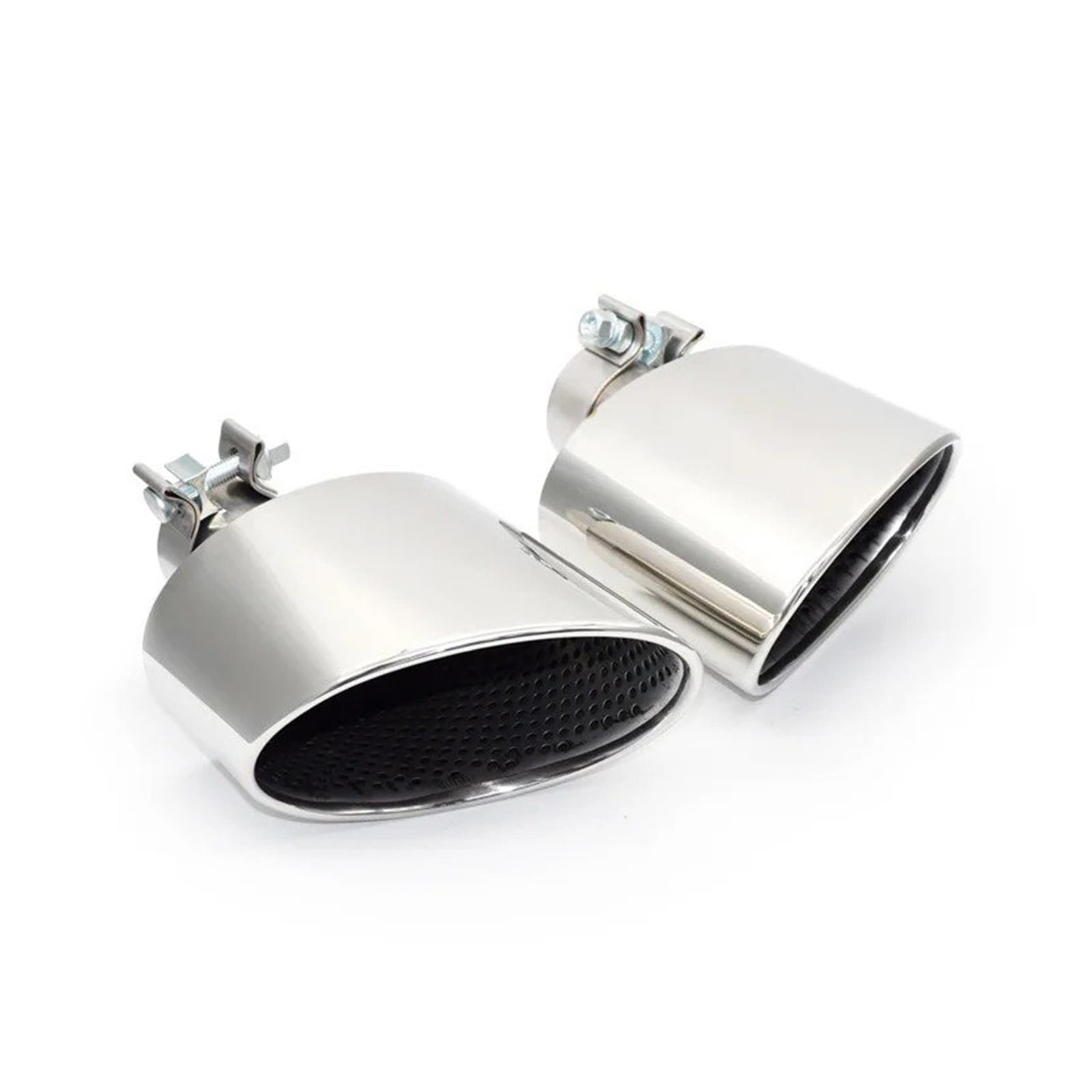 Auspuffblende Für A3 Für A4 Für A5 Für A6 Für A7 RS3 RS4 RS5 RS6 RS7 Auto Oval Auspuff Endrohr Düse Auspuff System Schalldämpfer Auspuffendrohr(Silver) von DPEDFVXVMR