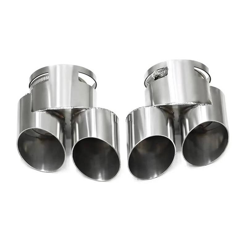 Auspuffblende Für X5 G05 Für X6 G06 Auto-Auspuffspitze Quad-Endrohr Endrohr Edelstahl Schalldämpfer Spitze Düse Auspuffendrohr(Silver) von DPEDFVXVMR