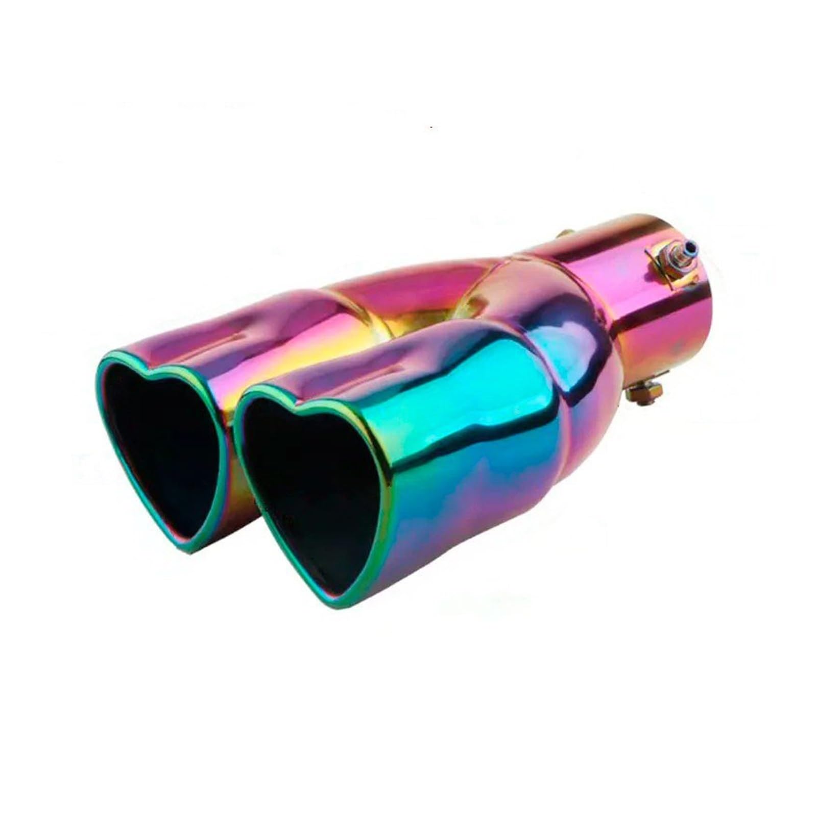 Auspuffblende Mode Herzform Tipps Auspuff Auto Accessori Schalldämpfer Edelstahl Schalldämpfer Auspuffrohr Twin Auspuffspitze Universal Carbon Auspuff Auspuffendrohr(3-640) von DPEDFVXVMR