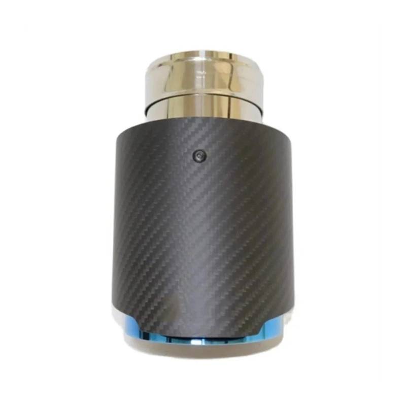 Auspuffblende Spitze Universal Gerade Edelstahl Schalldämpfer Auspuffanlage Schalldämpfer Mehrere Größen Auto Matt Kohlefaser Auspuffendrohr(63MM IN 114MM Out) von DPEDFVXVMR