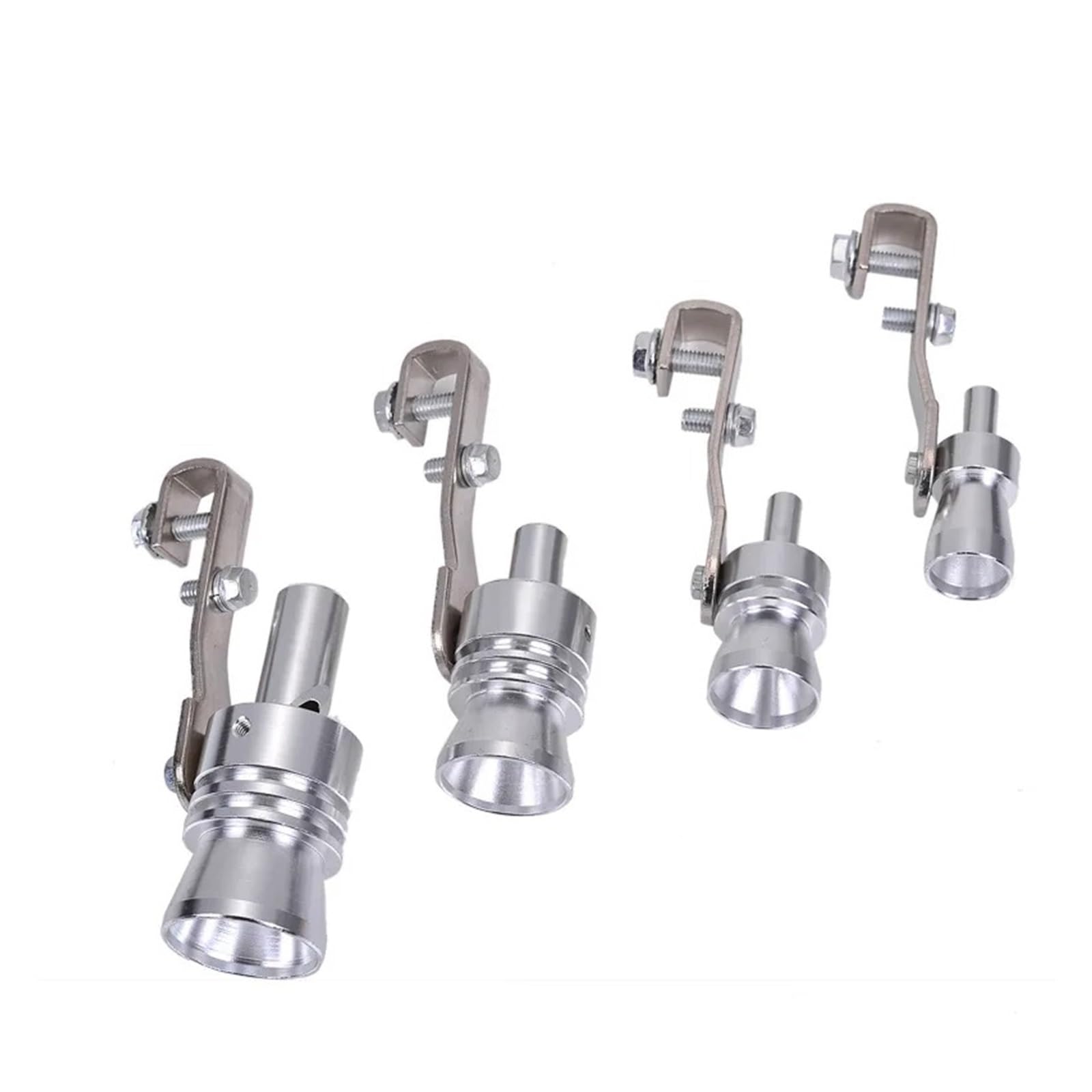 Auspuffblende Universal Auto Auspuff Gefälschte Turbo Whistle Pipe Sound Schalldämpfer Blow Off Ventil Simulator Whistler Auspuffendrohr(Silver-L) von DPEDFVXVMR