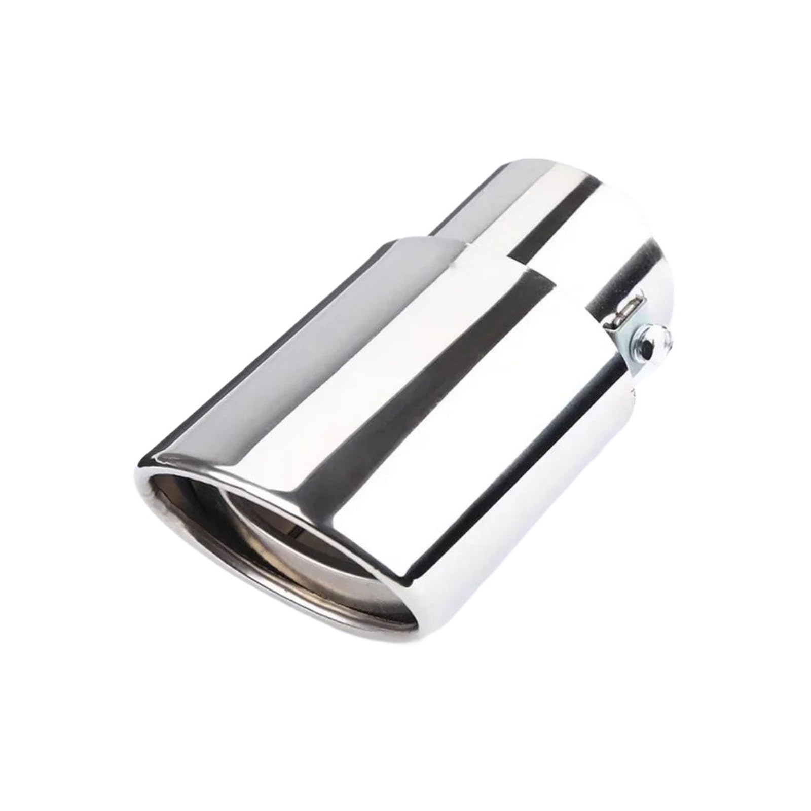 Auspuffblende Universal Auto Auspuff Schalldämpfer Spitze Edelstahl Rohr Hinten Schwanz Kehle Liner Zubehör Auspuffendrohr(Straight-Silver) von DPEDFVXVMR