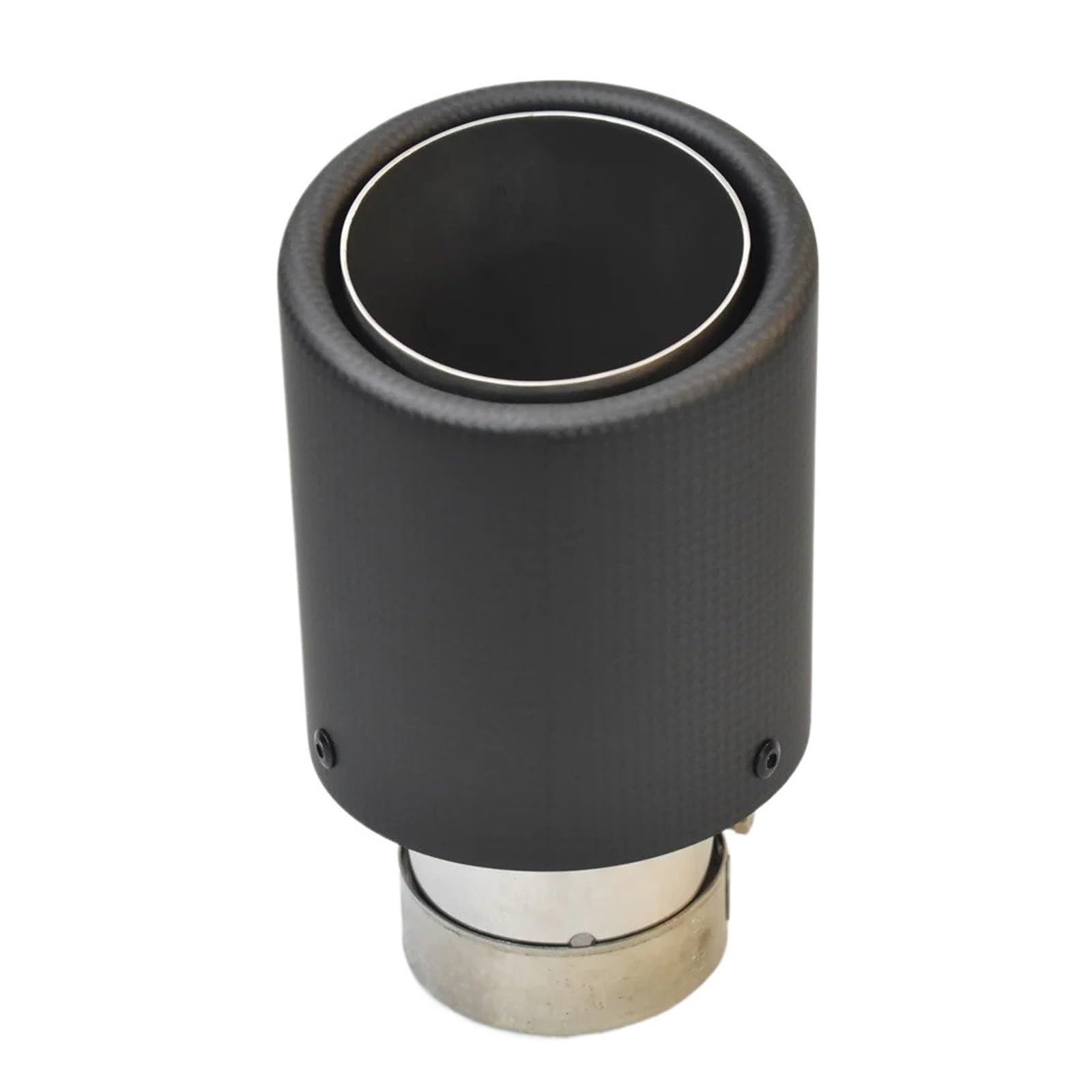 Auspuffblende Universal Auto Edelstahl Einzel Auspuffrohr Matt Schwarz Schalldämpfer Spitze Auspuffendrohr(60-101mm) von DPEDFVXVMR