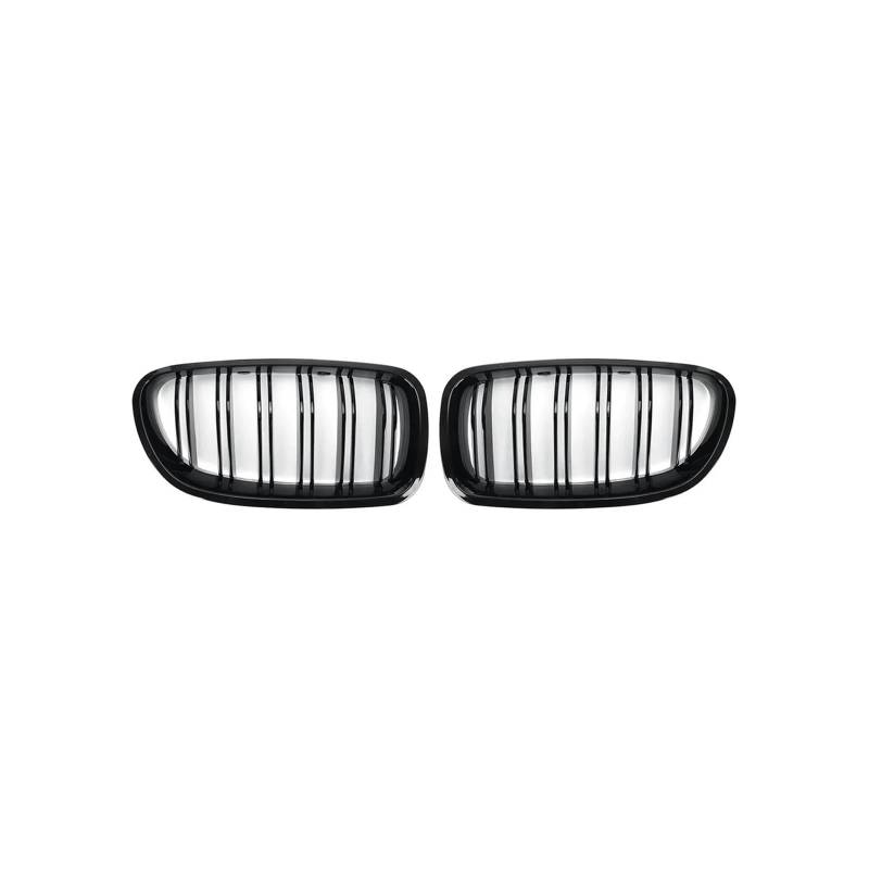 Haubengrill 2 Stück Für 5Serie F10 F11 F18 2010–2017 Front-Nieren-Doppellamellengrill Dual Line Racing Grille Glänzend Schwarz Vorne Haube Kühlergrill von DPEDFVXVMR