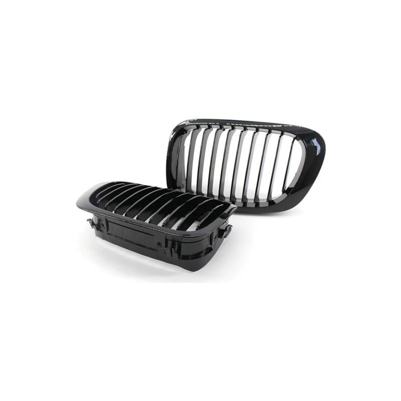 Haubengrill 2 Stücke Für 3Serie E46 320i 328i 330i 1998-2001 Auto Front Nierengrill Racing Grille Glanz Schwarz Vorne Haube Kühlergrill(2 Door Gloss Black) von DPEDFVXVMR
