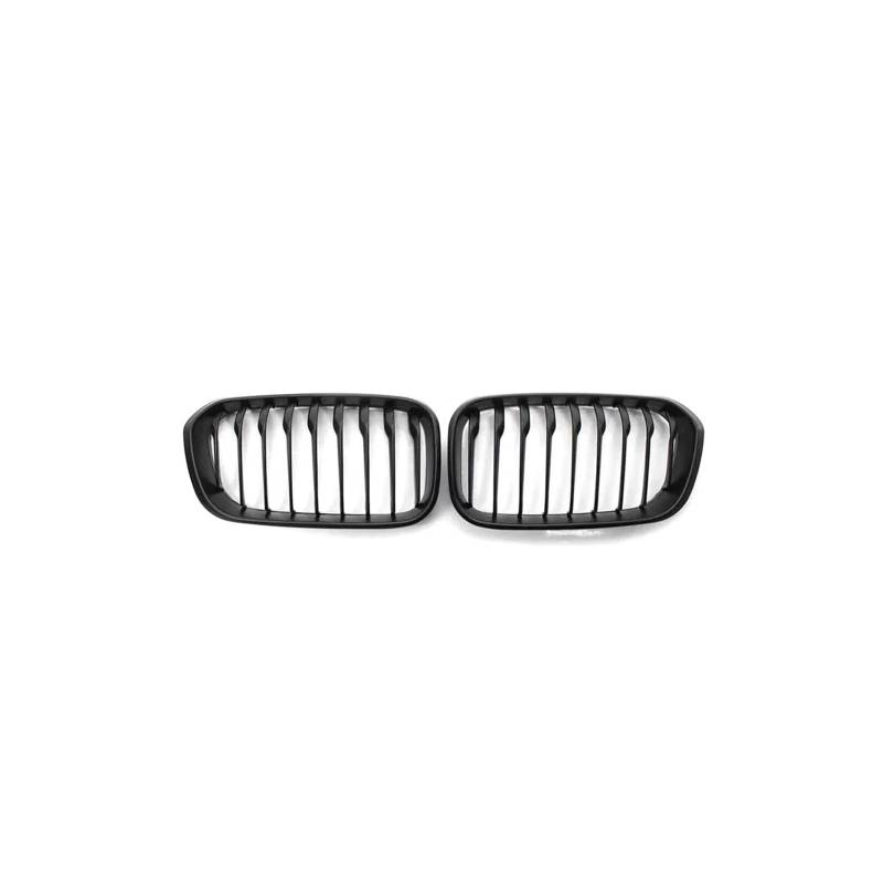 Haubengrill 2Pcs Für 1 Serie F20 F21 2012-2019 Auto Vorderen Stoßfänger Gitter Nieren Grill Racing Glanz Schwarz Vorne Haube Kühlergrill(Single-Matte Black) von DPEDFVXVMR