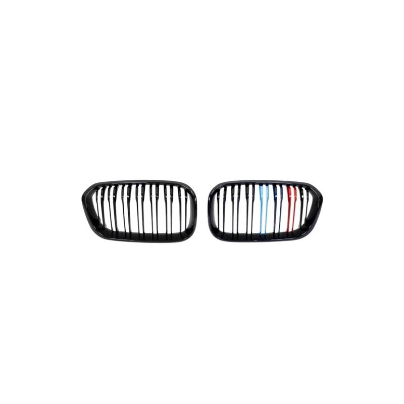Haubengrill 2Pcs Für 1 Serie F20 F21 2016 2017 Auto Vorderen Stoßfänger Gitter Nieren Grill Glanz Schwarz Vorne Haube Kühlergrill(3 Color) von DPEDFVXVMR