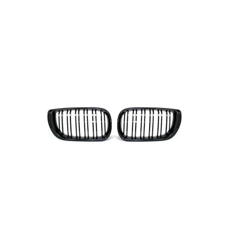Haubengrill 2Pcs Für E46 4-Tür Touring Limousine 2002 2003 2004 2005 Auto Vorderen Stoßfänger Niere Haube Grille Vorne Haube Kühlergrill(Gloss Black) von DPEDFVXVMR