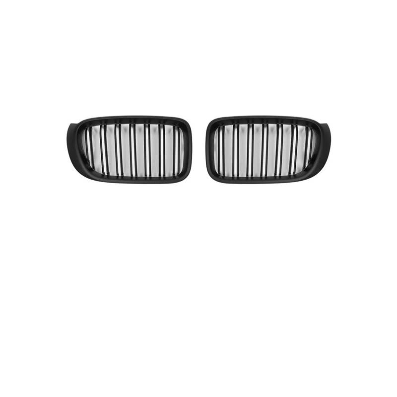 Haubengrill 2Pcs Für X3 Für X4 F25 F26 2014-2017 Auto Front Kühlergrill Einlass Mittleren Mesh Stoßstange Grill Vorne Haube Kühlergrill(Matte Black 2 Line) von DPEDFVXVMR