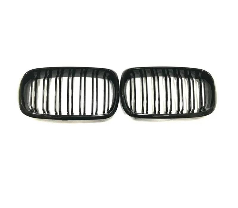 Haubengrill 2Pcs Für X5 Für X6 F15 F16 2014-2017 Auto Front Hood Kühler Dual-Line Grille Vorne Haube Kühlergrill von DPEDFVXVMR