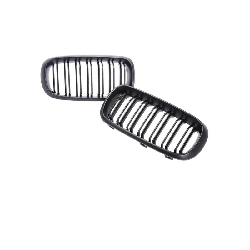 Haubengrill 2Pcs Für X5 Für X6 F15 F16 2014-2018 Auto Vorderen Stoßfänger Kühler Glanz Schwarz Grills Vorne Haube Kühlergrill(Dual Matte Black) von DPEDFVXVMR
