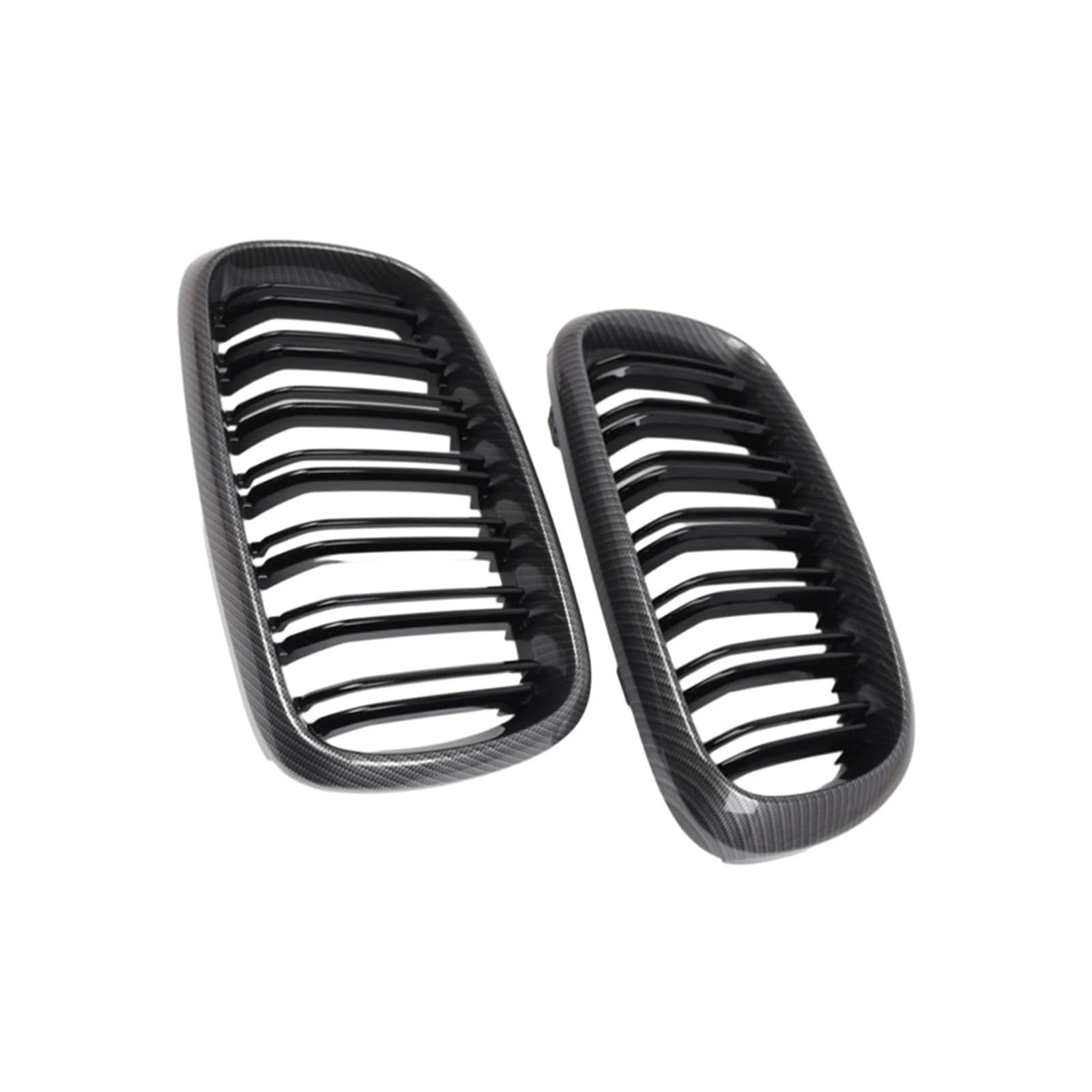Haubengrill 2Pcs Für X5M F85 Für X6M F86 2015-2018 Für X5 F15 Für X6 F16 2014-2018 Front Stoßstange Grille Carbon Faser Vorne Haube Kühlergrill(Carbon Fiber Black) von DPEDFVXVMR