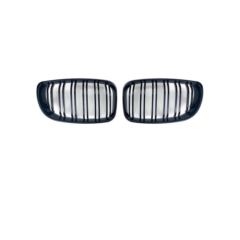 Haubengrill Für 1Serie E81 E87 E82 E88 120i 120d 130i 135i 2007-2011 Auto Fronteinlassgitter Kühlergrill Vorne Haube Kühlergrill(2 Line Glossy Black) von DPEDFVXVMR