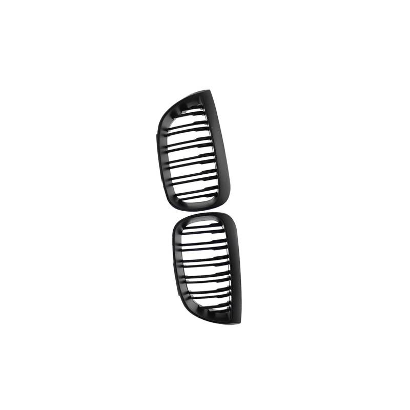 Haubengrill Für 1Serie E87 2004 2005 2006 2007 Auto Front Nierengrill Schwarz Doppellamellen Racing Grills Vorne Haube Kühlergrill(Matte Black) von DPEDFVXVMR