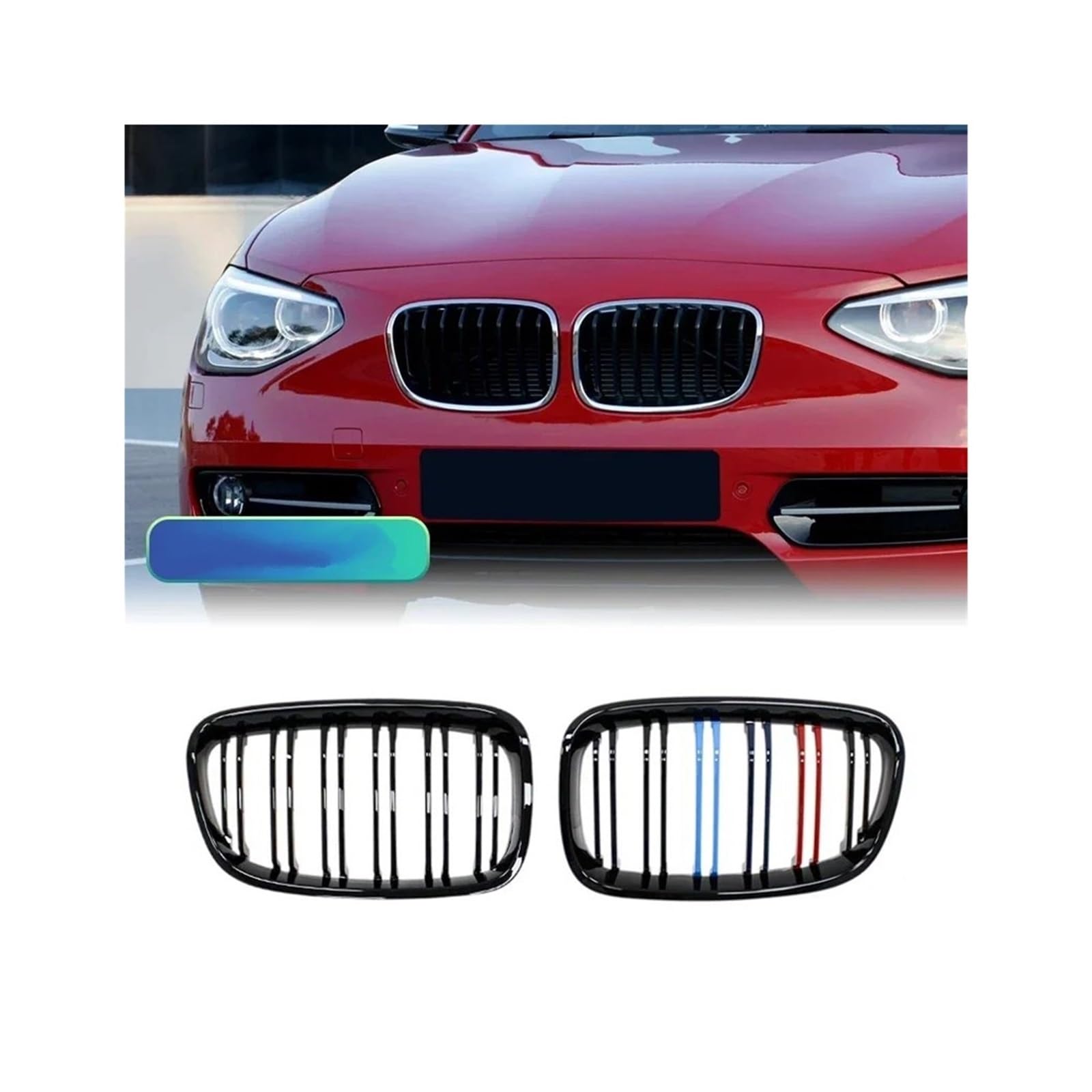 Haubengrill Für 1Serie F20 F21 2011-2014 Auto Frontstoßstange Nierengrill Kühlerschutzgitter Vorne Haube Kühlergrill(3 Colour) von DPEDFVXVMR