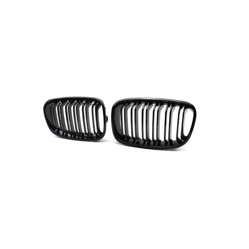 Haubengrill Für 1Serie F20 F21 2011-2014 Auto Frontstoßstange Nierengrill Renngrills Doppellamellen Schwarz Glänzende Gitter Vorne Haube Kühlergrill(Gloss Black) von DPEDFVXVMR