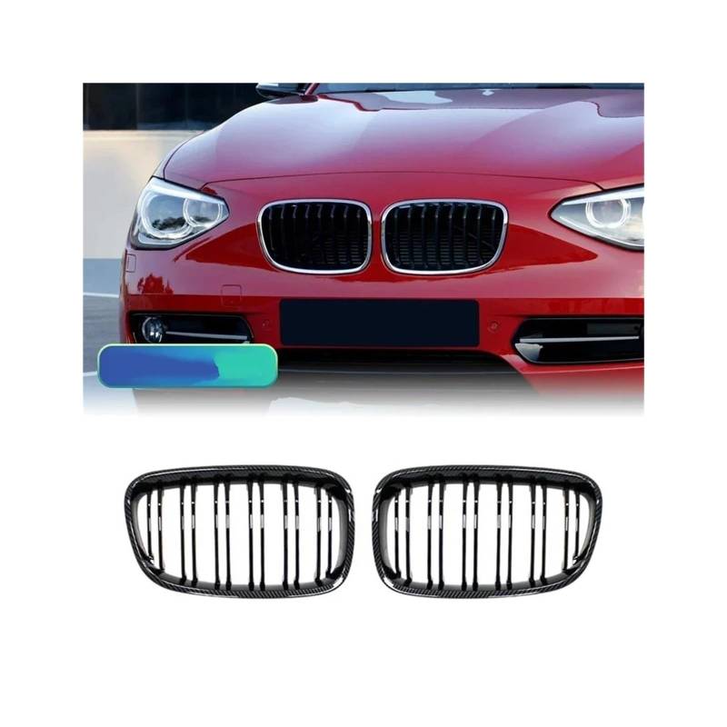 Haubengrill Für 1Serie F20 F21 2011-2014 Auto Vorderen Stoßfänger Nierengrill Kühlerschutz Vorne Haube Kühlergrill(Carbon Look) von DPEDFVXVMR